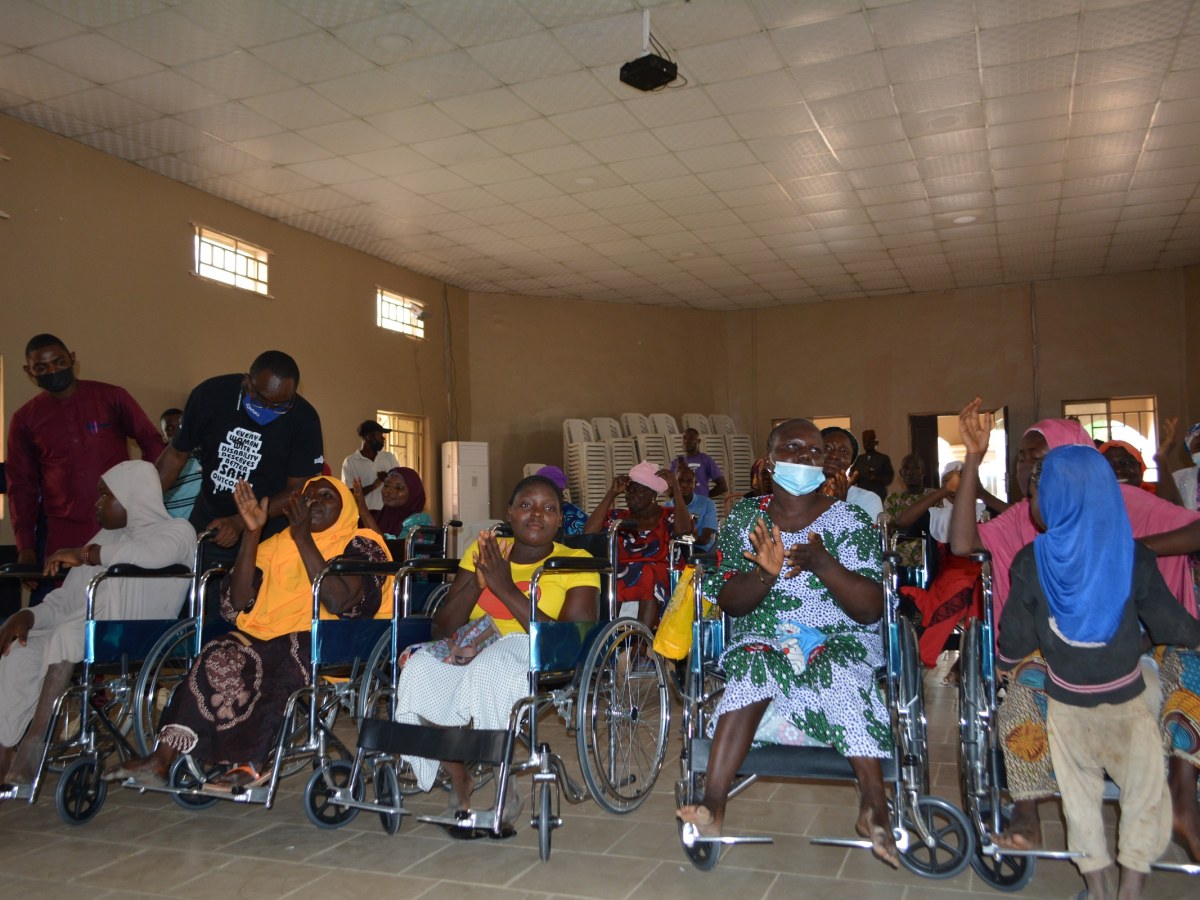 Women and girls with disabilities at a savings group session